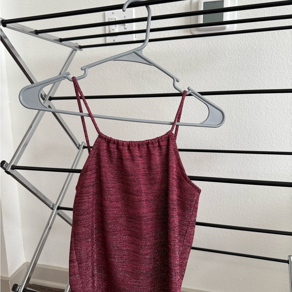 Shimmery cami backless top